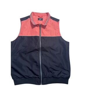 CUTTER & BUCK Windbreaker Golf Vest Pink and Navy Blue